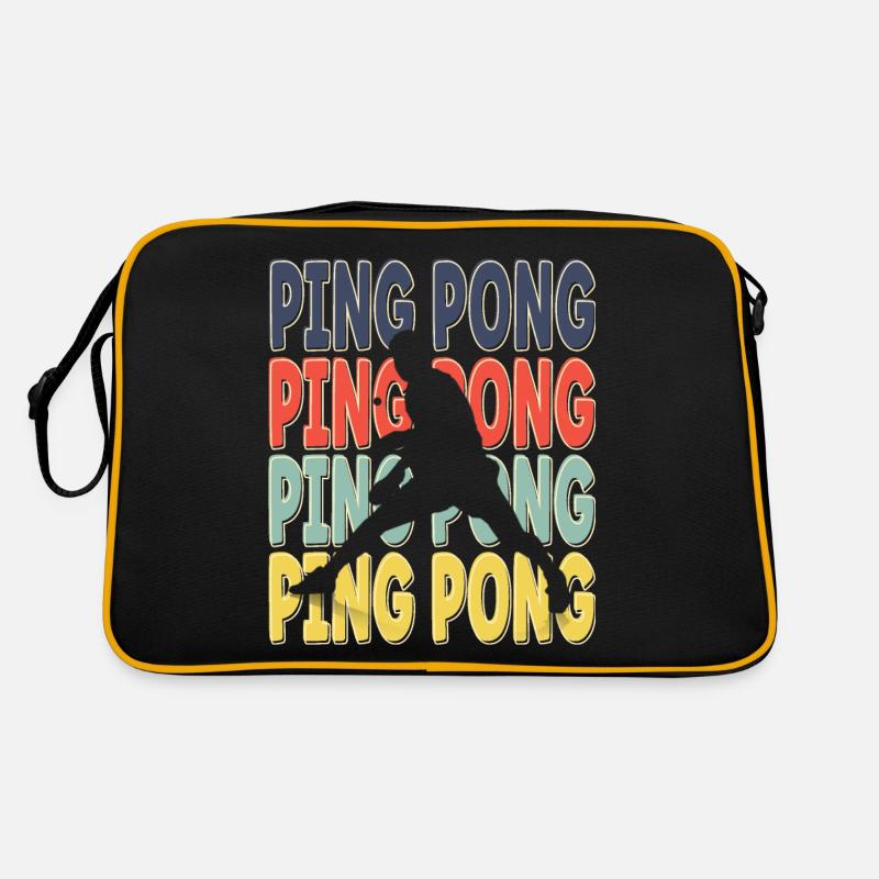 Cool Retro Text Silhouette Ping pong Retro Tasche