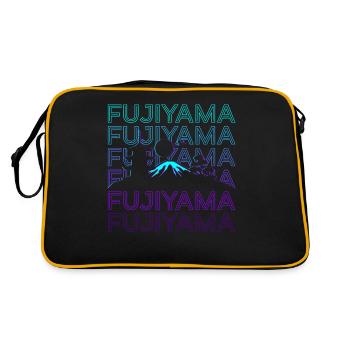 Mont Fuji Fujiyama Fuji San Mont Fuji japonais - Sac Retro - noir/or - Dos