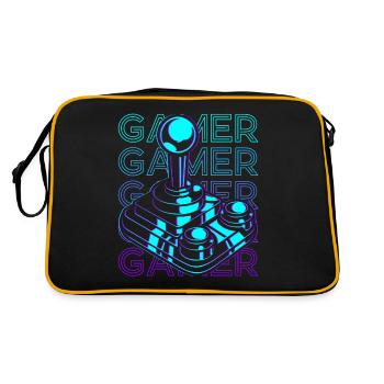 Gamer Video Gaming Joystick Retro - Retro Bag - black/gold - Back