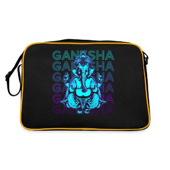 Ganesha Ancient Hindu God Hindu Mythology - Retro Bag - black/gold - Back