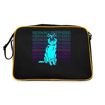 German Shepherd Retro - Retro Bag - black/gold - Back