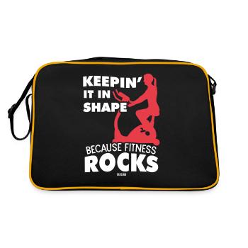 Sports Girls Woman Mother Lose Weight - Retro Bag - black/gold - Back