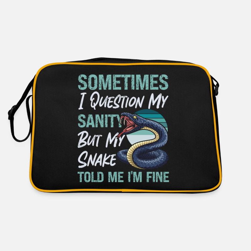 Snake Serpent Sometimes I Question Retro Tasche