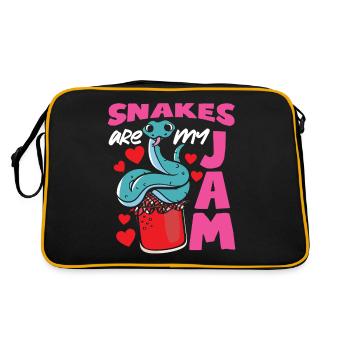 Serpent Serpent Serpent Les Serpents Sont Ma Confiture - Sac Retro - noir/or - Dos