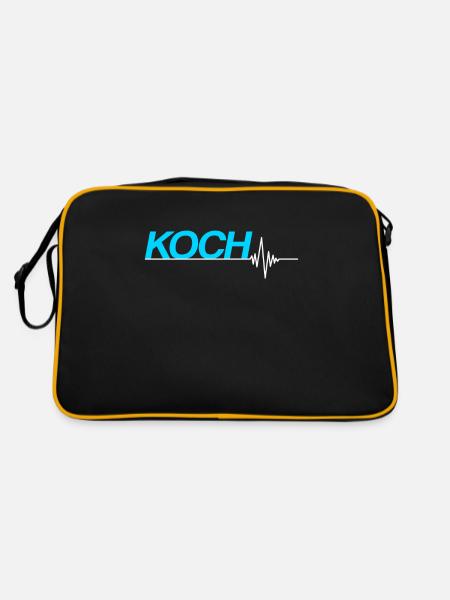 Koch - Retro Tasche - Schwarz/Gold - Hinten