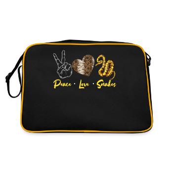 Serpent Serpent Paix Amour Serpents - Sac Retro - noir/or - Dos