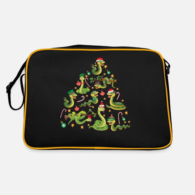 Snake Serpent Christmas Tree Retro Tasche