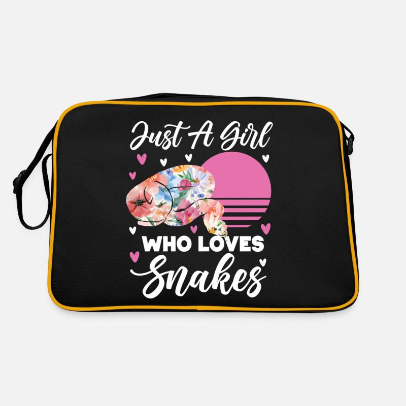 Snake Serpent Flower Floral Just A Retro Tasche