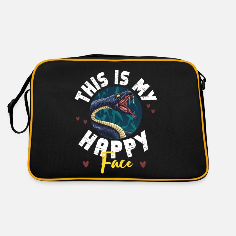 Snake Serpent This Is My Happy Retro Bag