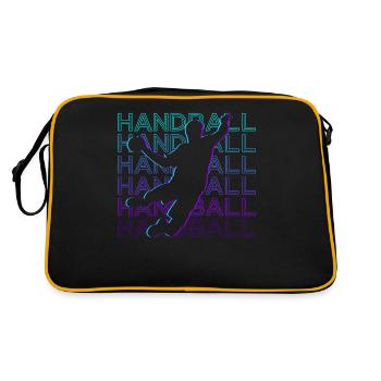 Joueur de handball Retro - Sac Retro - noir/or - Dos
