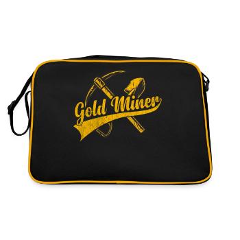 Golden Plaque With Crossing Picke Gold Digger - Retro Bag - black/gold - Back