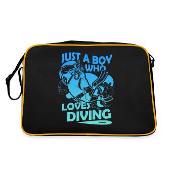 Diving Scuba Instructor Holiday Summer Gift - Retro Bag - black/gold - Back