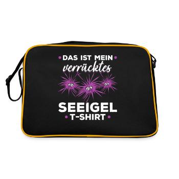 Das ist mein verrücktes Seeigel T-Shirt Seeigel - Retro Tasche - Schwarz/Gold - Hinten
