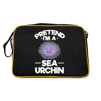 Pretend I'm a sea urchin - Retro Bag - black/gold - Back