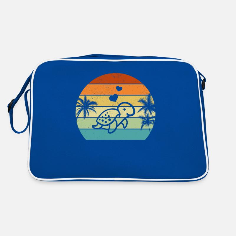 Turtle Sunset Sea Turtle Lover Cute Retro Bag