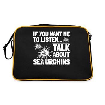Sea Urchin - If you want me to listen, - Retro Bag - black/gold - Back