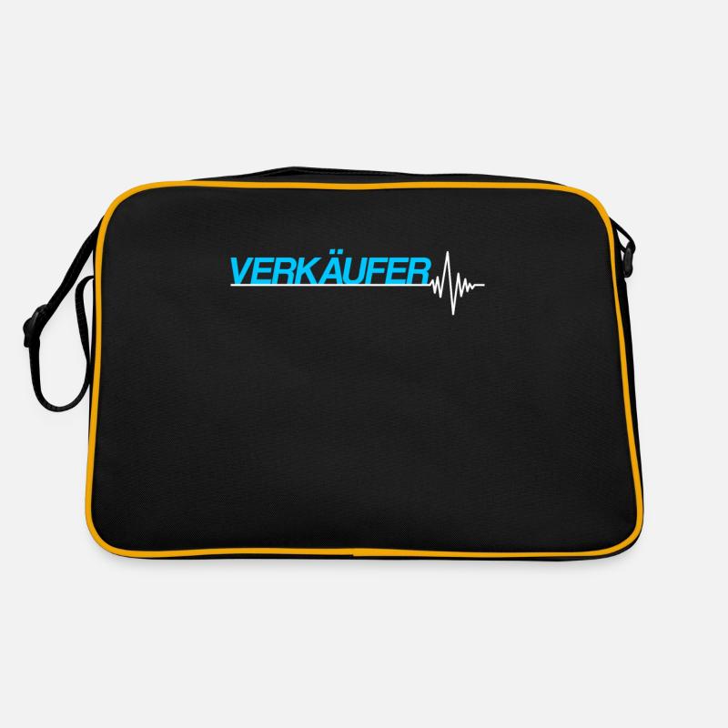 Verkäufer - Retro Tasche - Schwarz/Gold