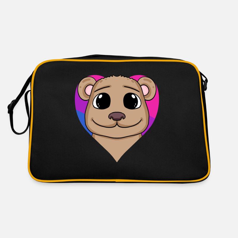 Bisexuell Braunbär Geschenk Retro Tasche