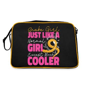 Snake Serpent Snake Girl Just Like - Retro Tasche - Schwarz/Gold - Hinten
