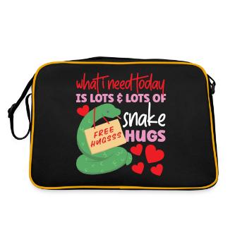 Snake Serpent What I Need Today Is - Retro Tasche - Schwarz/Gold - Hinten