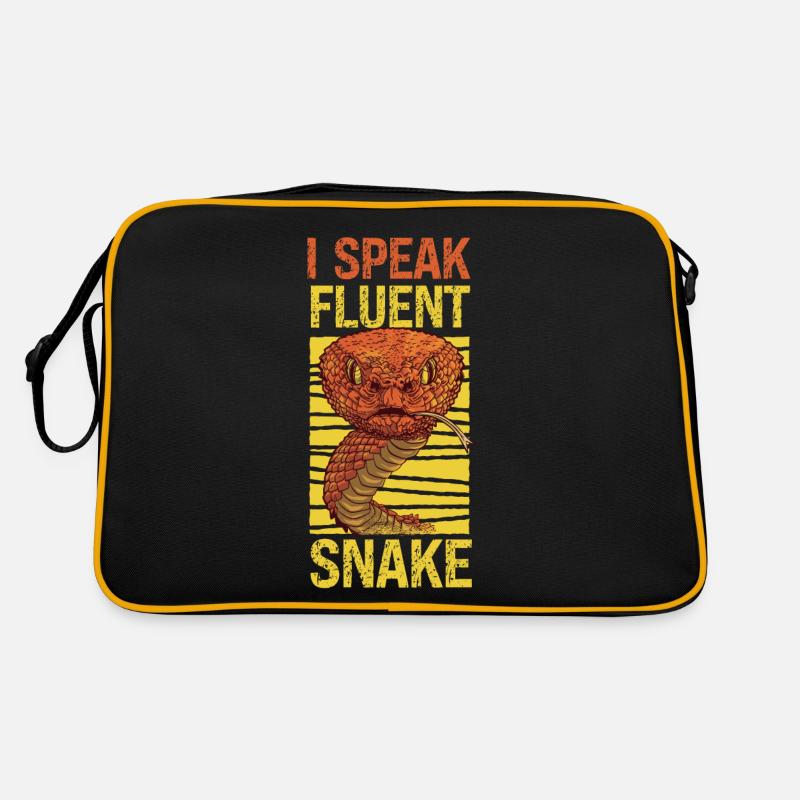 Snake Serpent I Speak Fluent Snake Retro Tasche