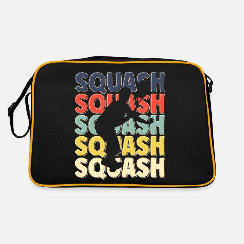 Cool Retro Text Silhouette Squash Retro Bag