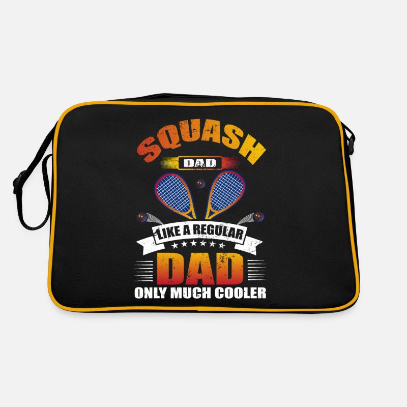 Cool Squash Dad Squash Player Father Retro Bag