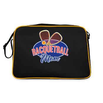 Cool Racquetball Maman Joueur de Racquetball Maman - Sac Retro - noir/or - Dos