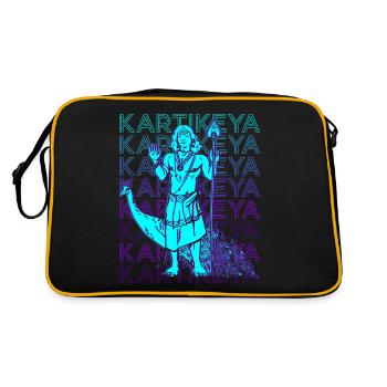 Kartikeya Hindu God Hindu Mythology Ancient God - Retro Bag - black/gold - Back
