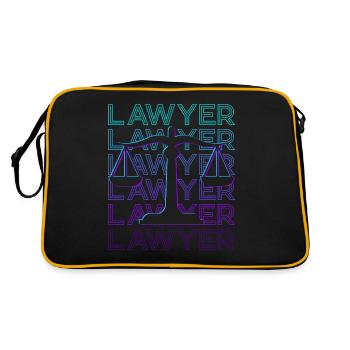 Lawyer Lawyer Scales of Justice - Retro Bag - black/gold - Back