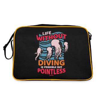 Diving Scuba Instructor Holiday Summer Gift - Retro Bag - black/gold - Back