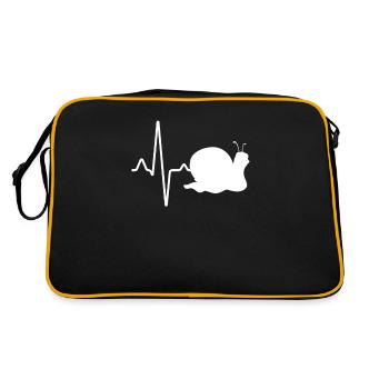 Snail Heartbeat - Retro Bag - black/gold - Back