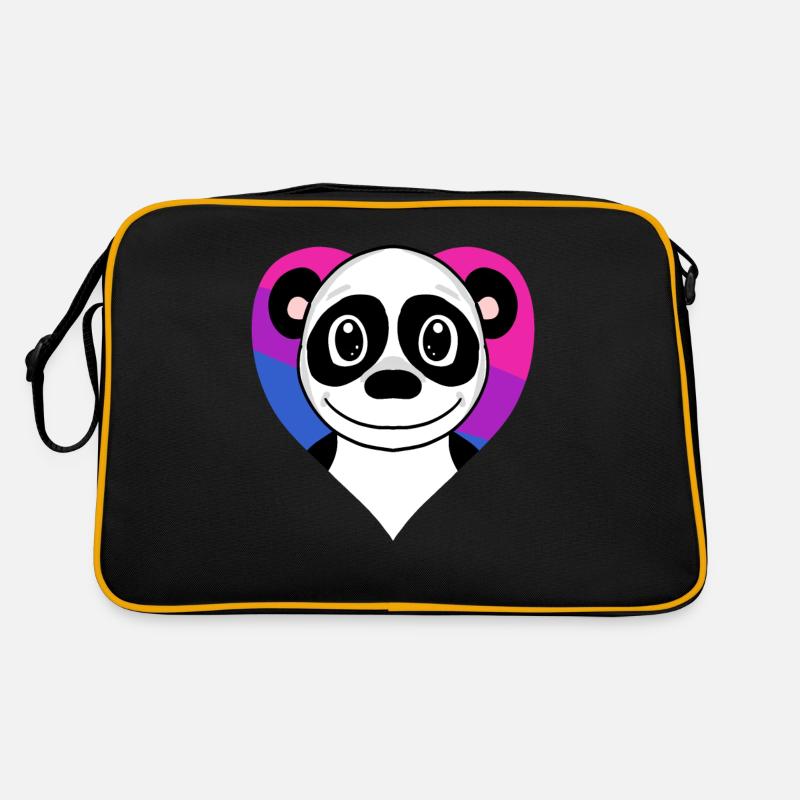 Bisexuell Panda Geschenk Retro Tasche