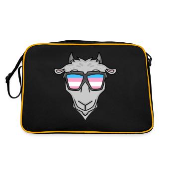 Transgender Transsexual Goat Gift - Retro Bag - black/gold - Back
