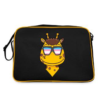 Transgender Transsexual Giraffe Gift - Retro Bag - black/gold - Back