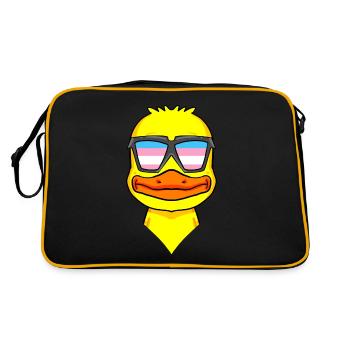 Transgender Transsexual Duck Gift - Retro Bag - black/gold - Back