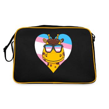 Transgender Transsexual Giraffe Gift - Retro Bag - black/gold - Back