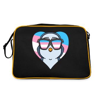Transgender Transsexual Penguin Gift - Retro Bag - black/gold - Back