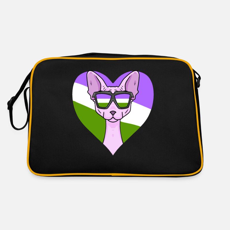 Genderqueer Lgbt Cat Sphynx Retro Bag