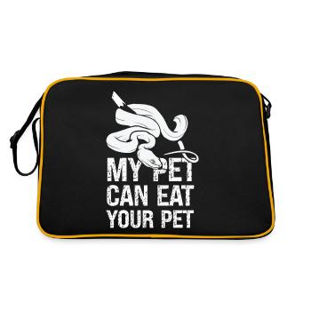 Serpent Serpent Mon animal de compagnie peut manger votre - Sac Retro - noir/or - Dos