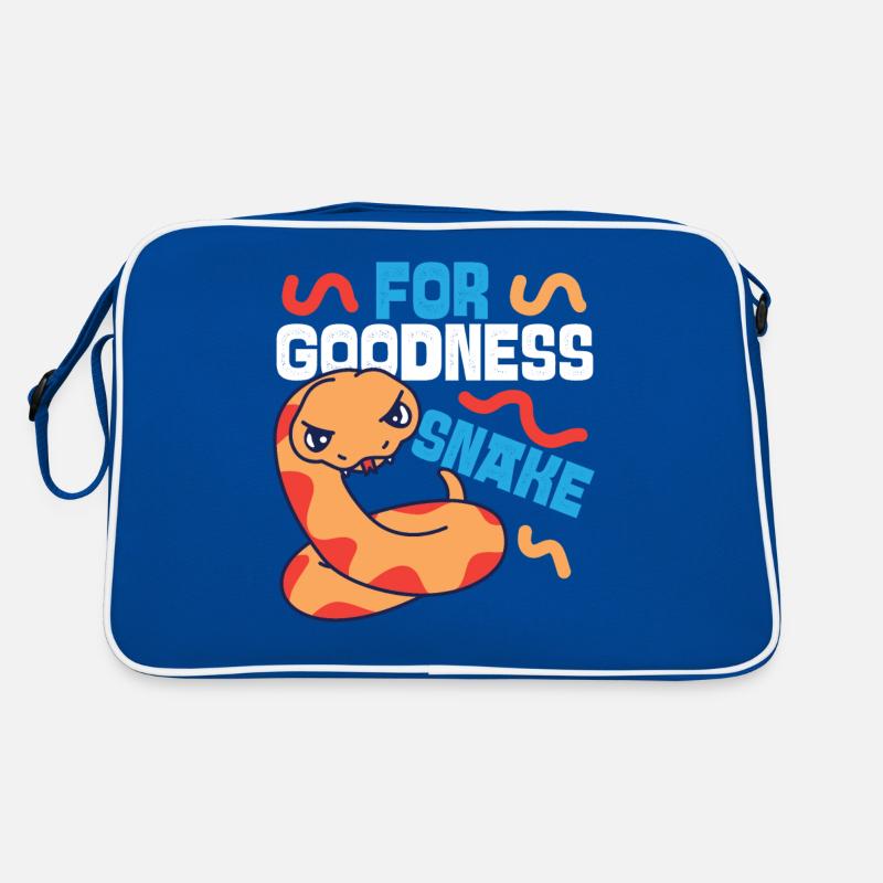 Snake Serpent Pun For Goodness Retro Tasche