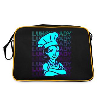 Lunch Lady Retro - Retro Tasche - Schwarz/Gold - Hinten