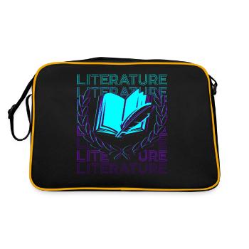 Literatur Englisch Bücher Literarische Retro - Retro Tasche - Schwarz/Gold - Hinten