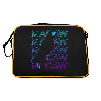 Macaw Parrot Retro - Retro Bag - black/gold - Back