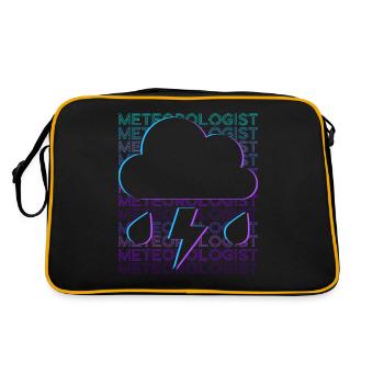 Météorologue Météo Météo Grenouille Retro - Sac Retro - noir/or - Dos