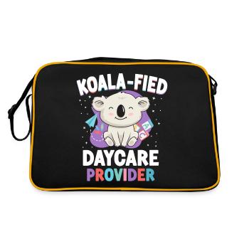Childcare Daycare Provider Teacher - Retro Bag - black/gold - Back