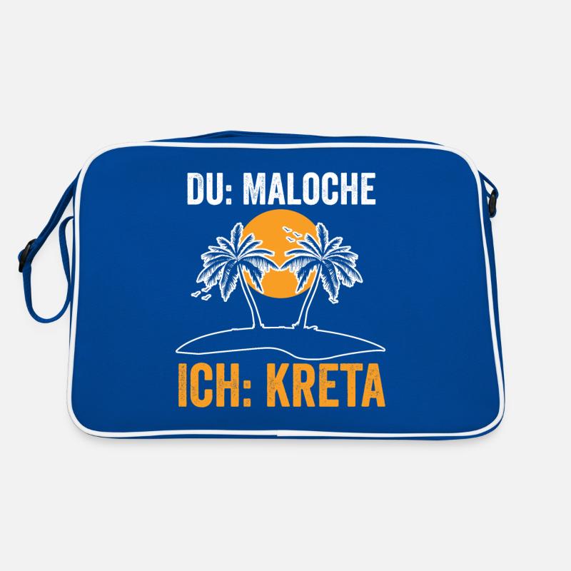 Du Maloche ich Kreta Retro Tasche