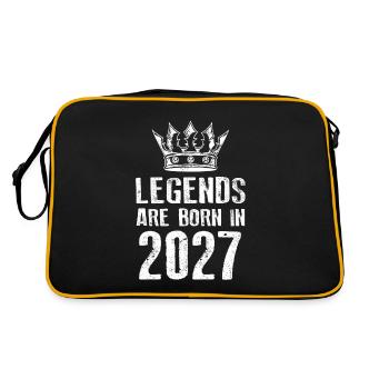 2027 legends born in - Retro Tasche - Schwarz/Gold - Hinten