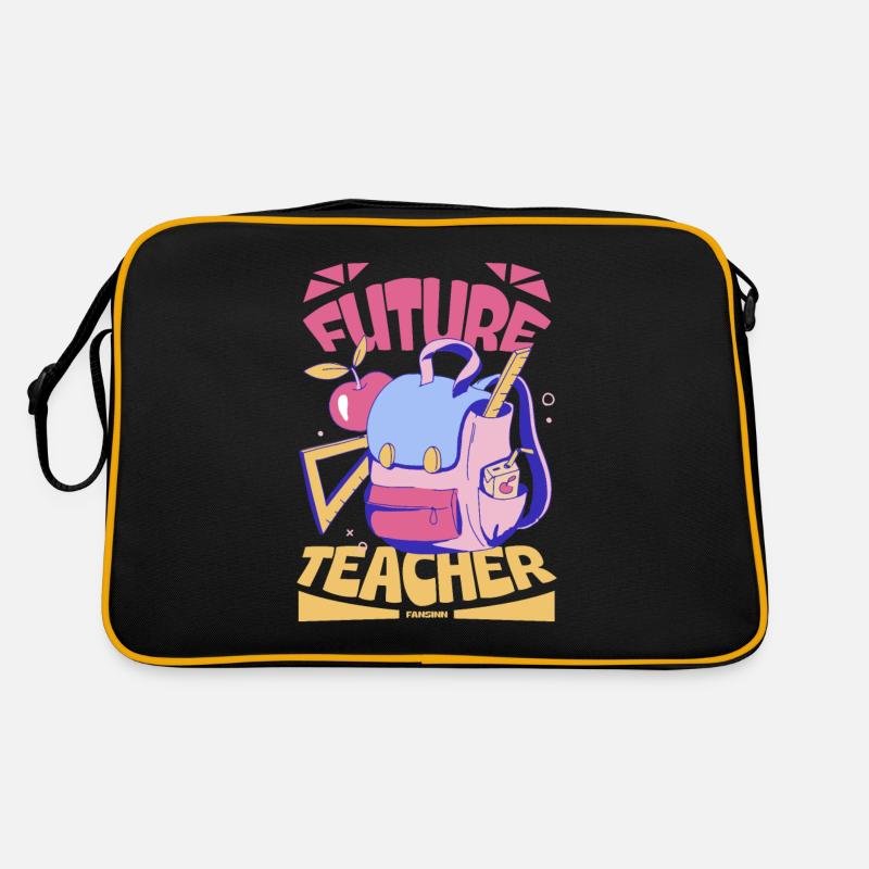 Future Teacher - Retro Tasche - Schwarz/Gold