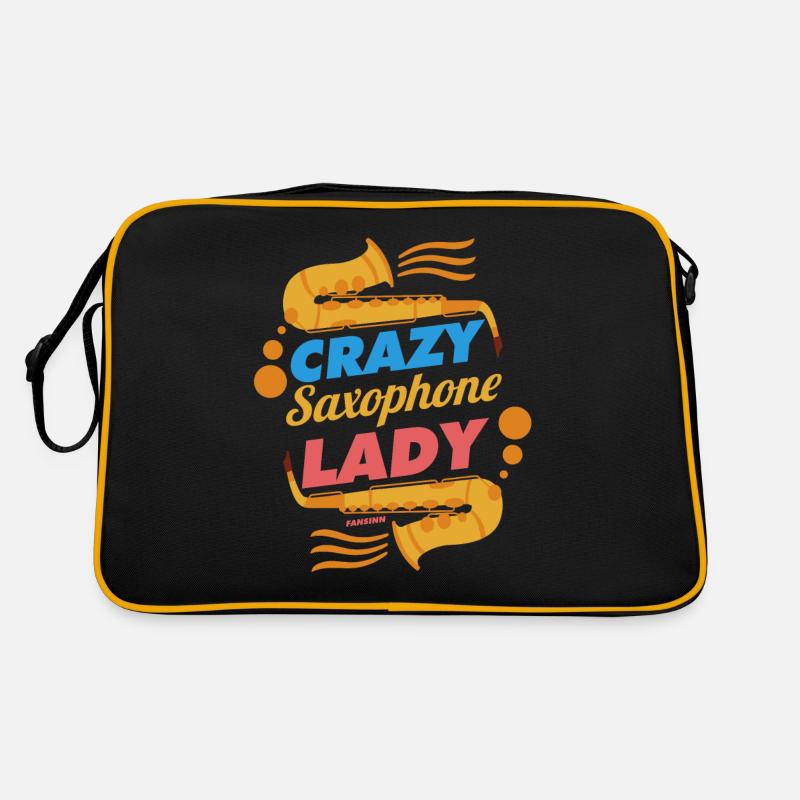 Crazy Saxophone Lady Retro Bag